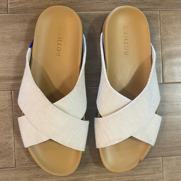 Rothy’s The Weekend Slide size 9 in Oat - Picture 2 of 2
